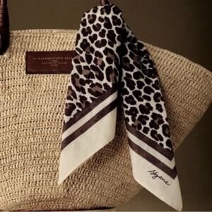 Sézane "Le Foulard" Leopard Print Scarf